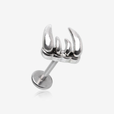 Vicious Fang Threadless Top Steel Flat Back Stud Labret