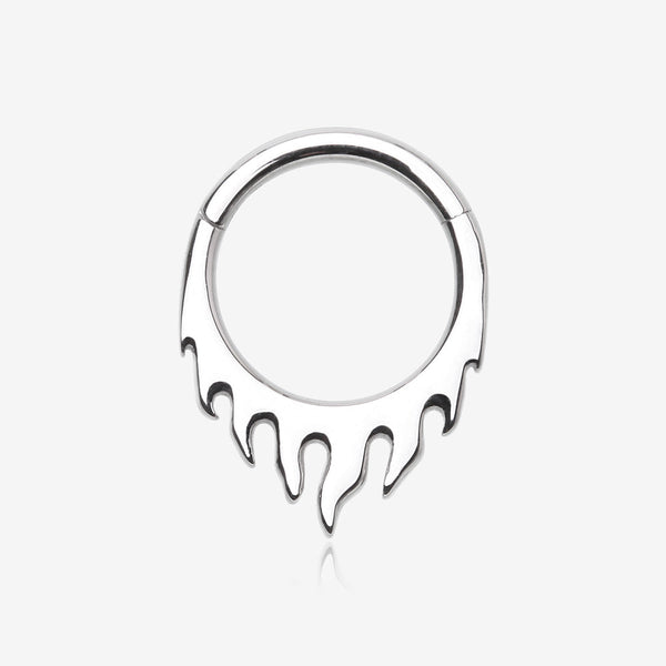 Blazing Flame Clicker Hoop Ring