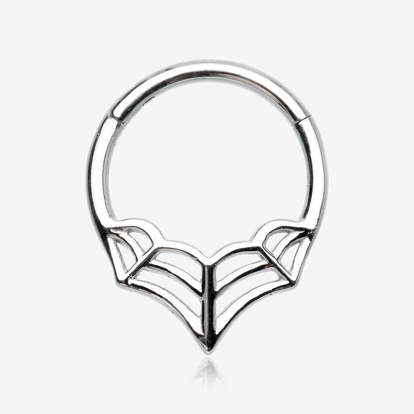 Eccentric Spider Web Clicker Hoop Ring