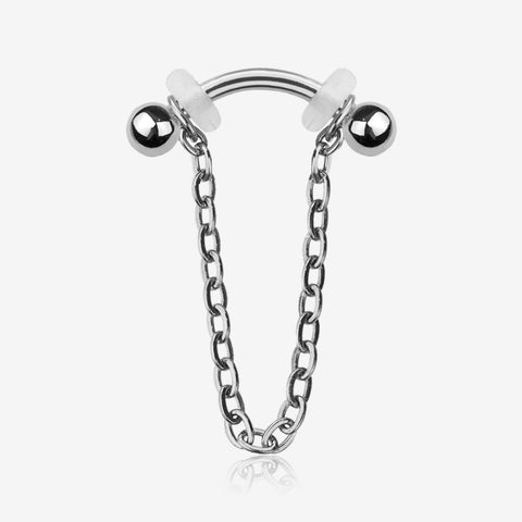 Chained Basic Ball Curved Barbell