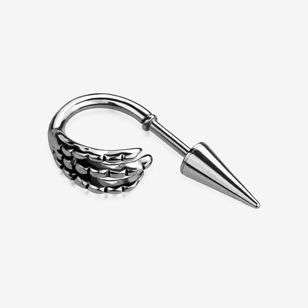 Dragon Claw Steel Spike Cuff Barbell Earring