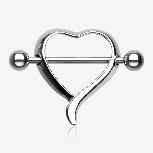 Classic Heart Nipple Shield Ring-Steel