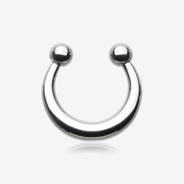 Basic Steel Fake Septum Horseshoe-Steel