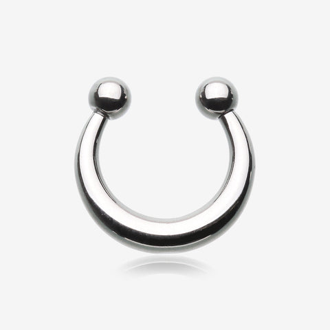 Basic Steel Fake Septum Horseshoe-Steel