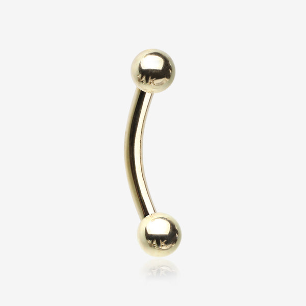 14 Karat Gold Basic Curved Barbell