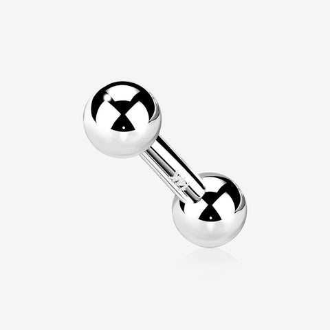 14 Karat White Gold OneFit Threadless Ball Top Cartilage Barbell