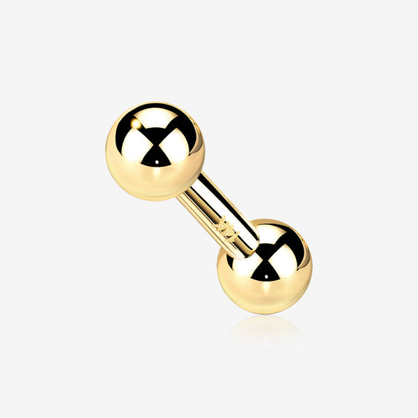 14 Karat Gold OneFit Threadless Ball Top Cartilage Barbell