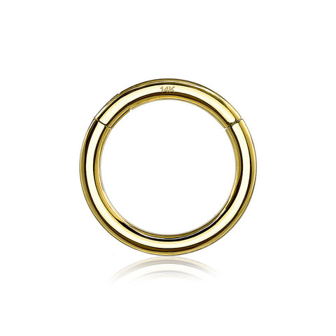 14 Karat Gold Seamless Clicker Hoop Ring