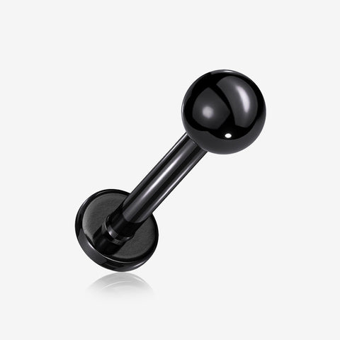 Blackline Basic Ball Top Threadless Push-In Steel Labret