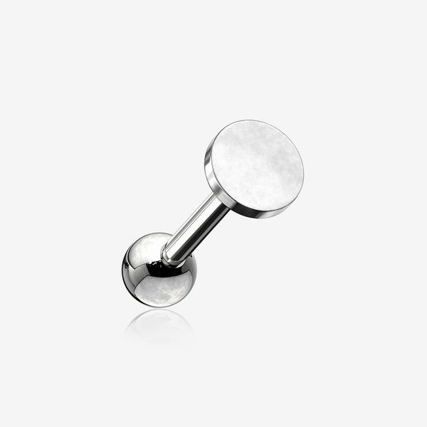 Flat Circle Top Cartilage Tragus Barbell Earring