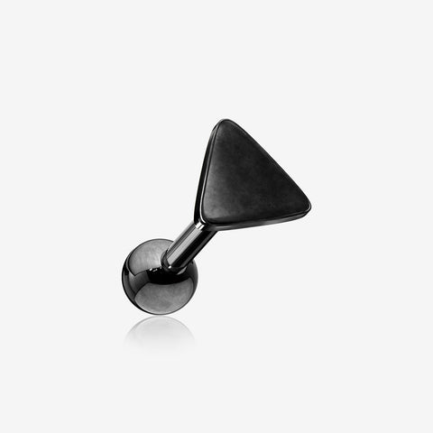 Blackline Flat Triangle Top Cartilage Tragus Barbell Earring