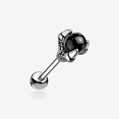 Onyx Orb Dragon Claw Cartilage Tragus Barbell Earring