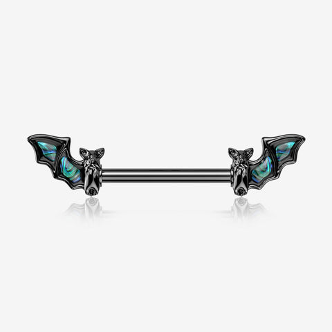 A Pair of Blackline Abalone Night Bat Nipple Barbell