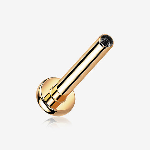 Implant Grade Titanium Rose Gold Internally Threaded Labret Stud Bar Part