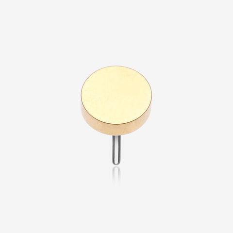 Implant Grade Titanium OneFit Threadless Golden Flat Round Top Part