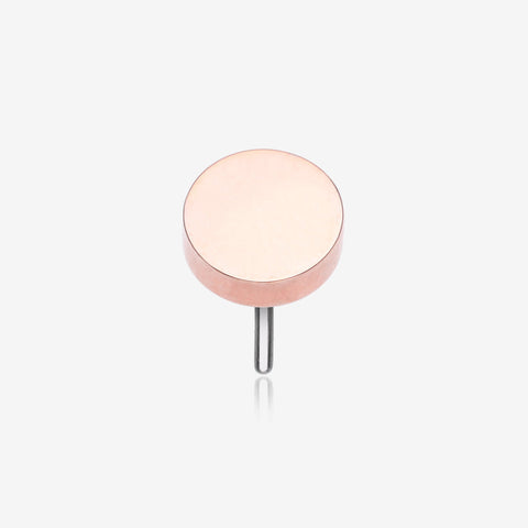 Implant Grade Titanium OneFit Threadless Rose Gold Flat Round Top Part