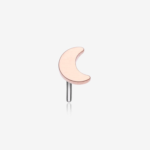 Implant Grade Titanium OneFit Threadless Rose Gold Crescent Moon Top Part