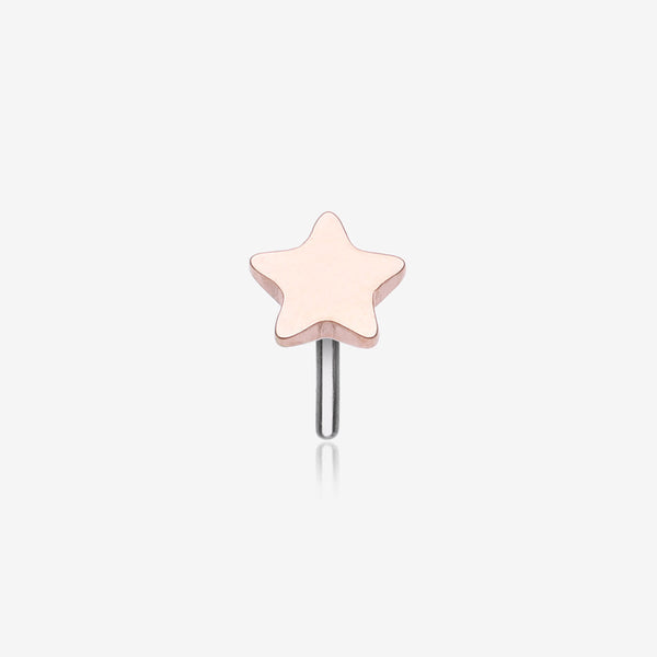 Implant Grade Titanium OneFit Threadless Rose Gold Star Top Part