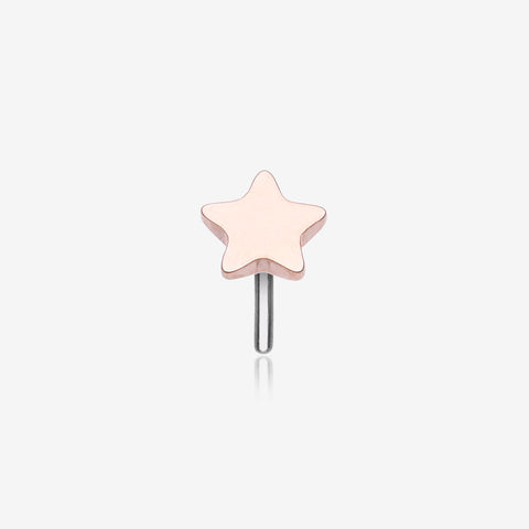 Implant Grade Titanium OneFit Threadless Rose Gold Star Top Part