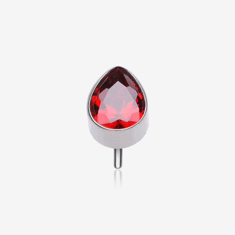 Implant Grade Titanium OneFit Threadless Teardrop Sparkle Top Part-Red