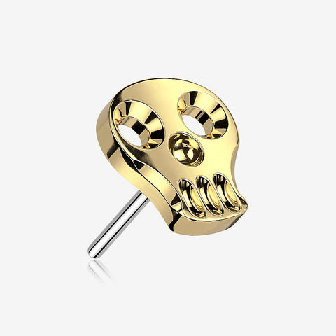 Implant Grade Titanium OneFit Threadless Golden Hollow Skull Top Part