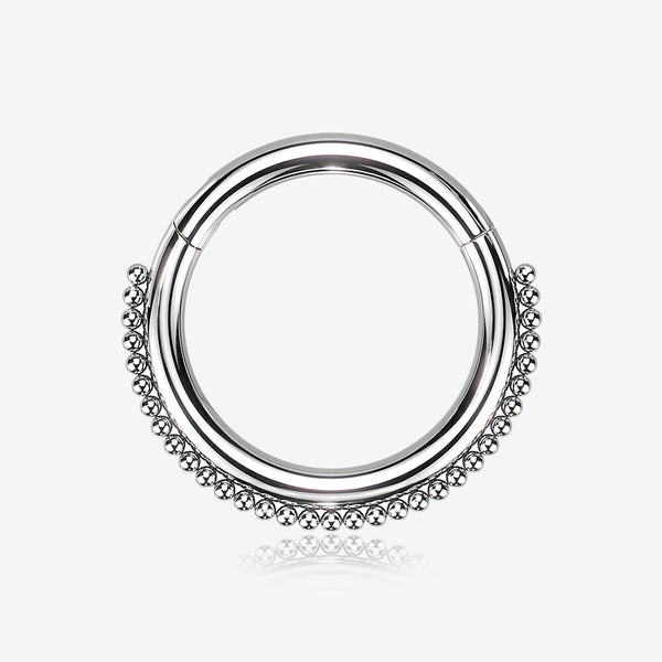 Bali Beaded Ball Essence Clicker Hoop Ring