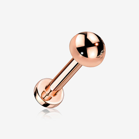 Implant Grade Titanium Rose Gold Internally Threaded Dome Top Labret