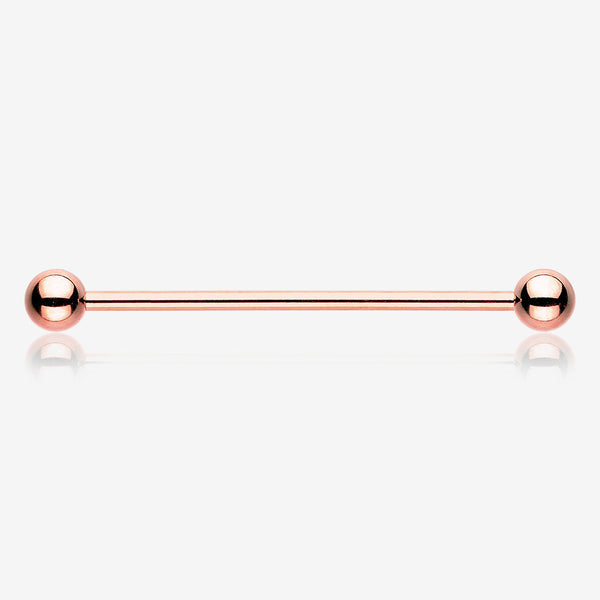 Rose Gold PVD Basic Industrial Barbell