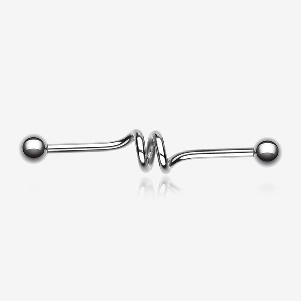 Double Spiral Industrial Barbell-Steel