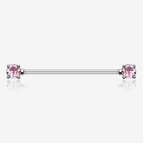 Dainty Sparkles Industrial Barbell-Pink