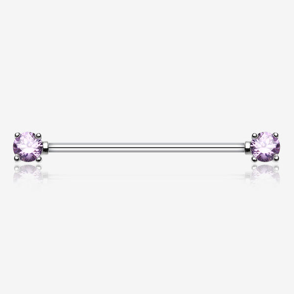 Dainty Sparkles Industrial Barbell-Tanzanite