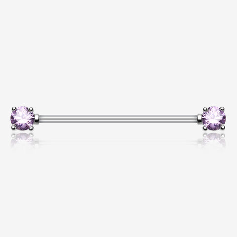 Dainty Sparkles Industrial Barbell-Tanzanite