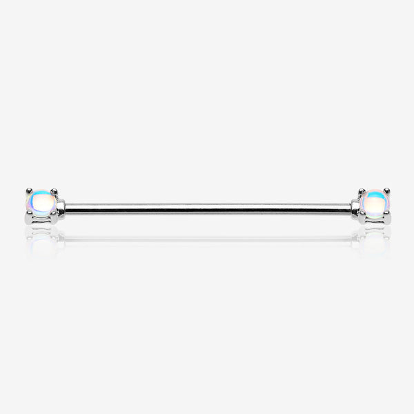 Iridescent Revo Double Prong Industrial Barbell