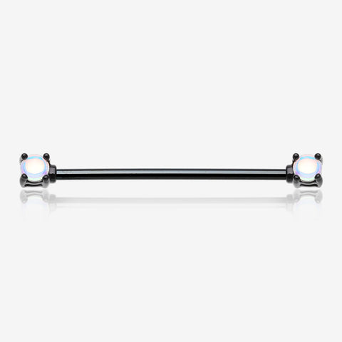 Colorline Iridescent Revo Double Prong Industrial Barbell-Black