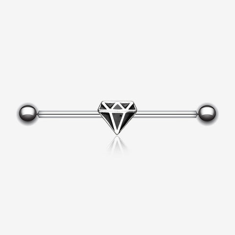 Black Urban Diamond Industrial Barbell-Black