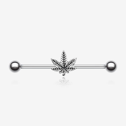 Weed Leaf Industrial Barbell-Steel