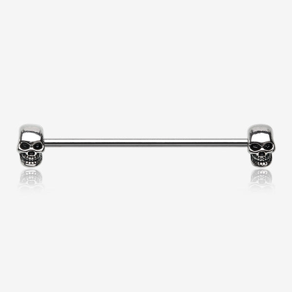 Apocalyptic Skull Industrial Barbell