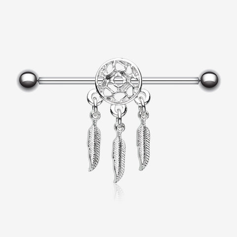 Classic Dreamcatcher Steel Industrial Barbell-Steel