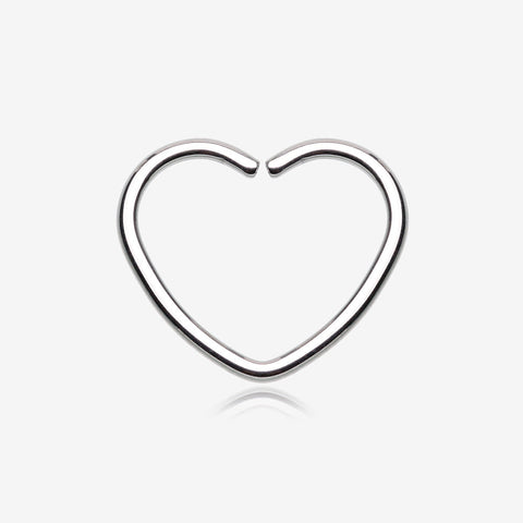 Heart Bendable Twist Hoop Ring-Steel