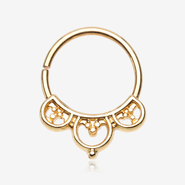 Golden Royal Goddess Bendable Twist Hoop Ring