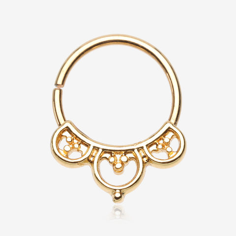 Golden Royal Goddess Bendable Twist Hoop Ring