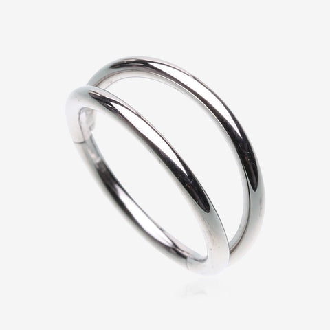 Double Hoop Steel Seamless Clicker Hoop Ring