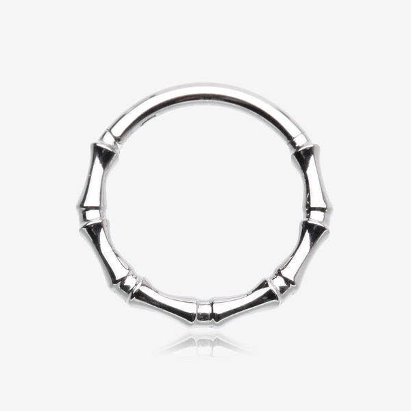 Tribal Bones Steel Clicker Hoop Ring