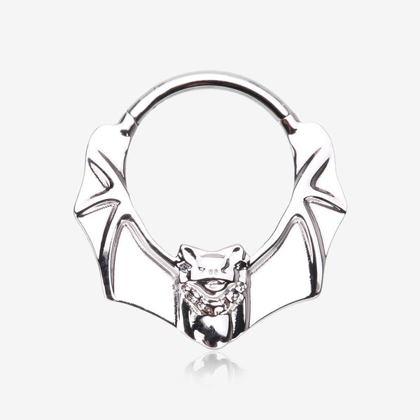 Flying Night Bat Steel Clicker Hoop Ring