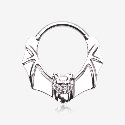 Flying Night Bat Steel Clicker Hoop Ring