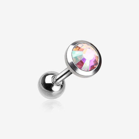 Gem Sparkle Cartilage Tragus Earring-Aurora Borealis