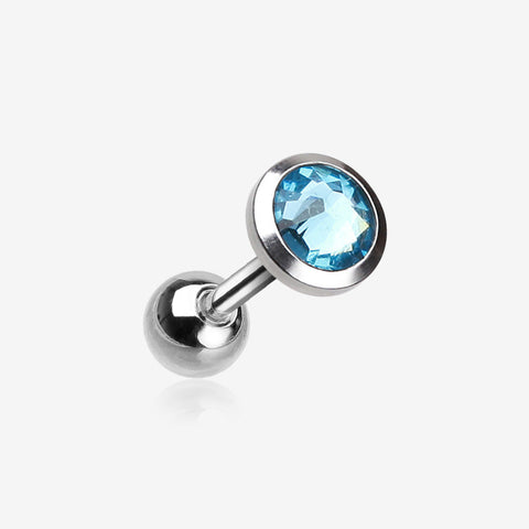 Gem Sparkle Cartilage Tragus Earring-Aqua