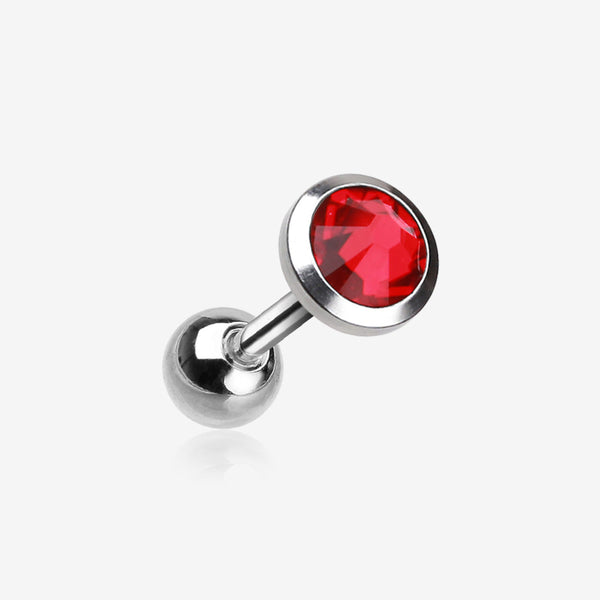 Gem Sparkle Cartilage Tragus Earring-Red