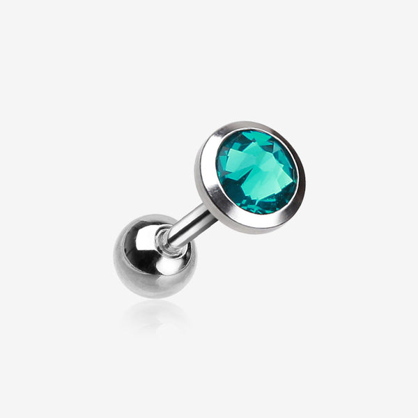 Gem Sparkle Cartilage Tragus Earring-Teal