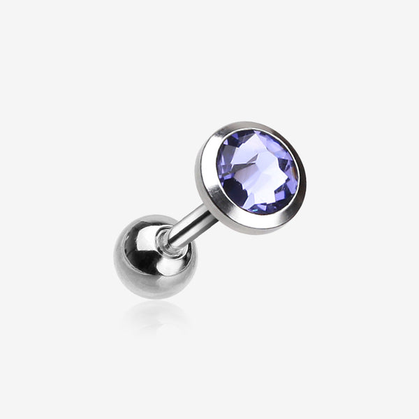 Gem Sparkle Cartilage Tragus Earring-Tanzanite